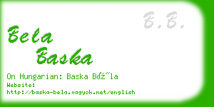 bela baska business card